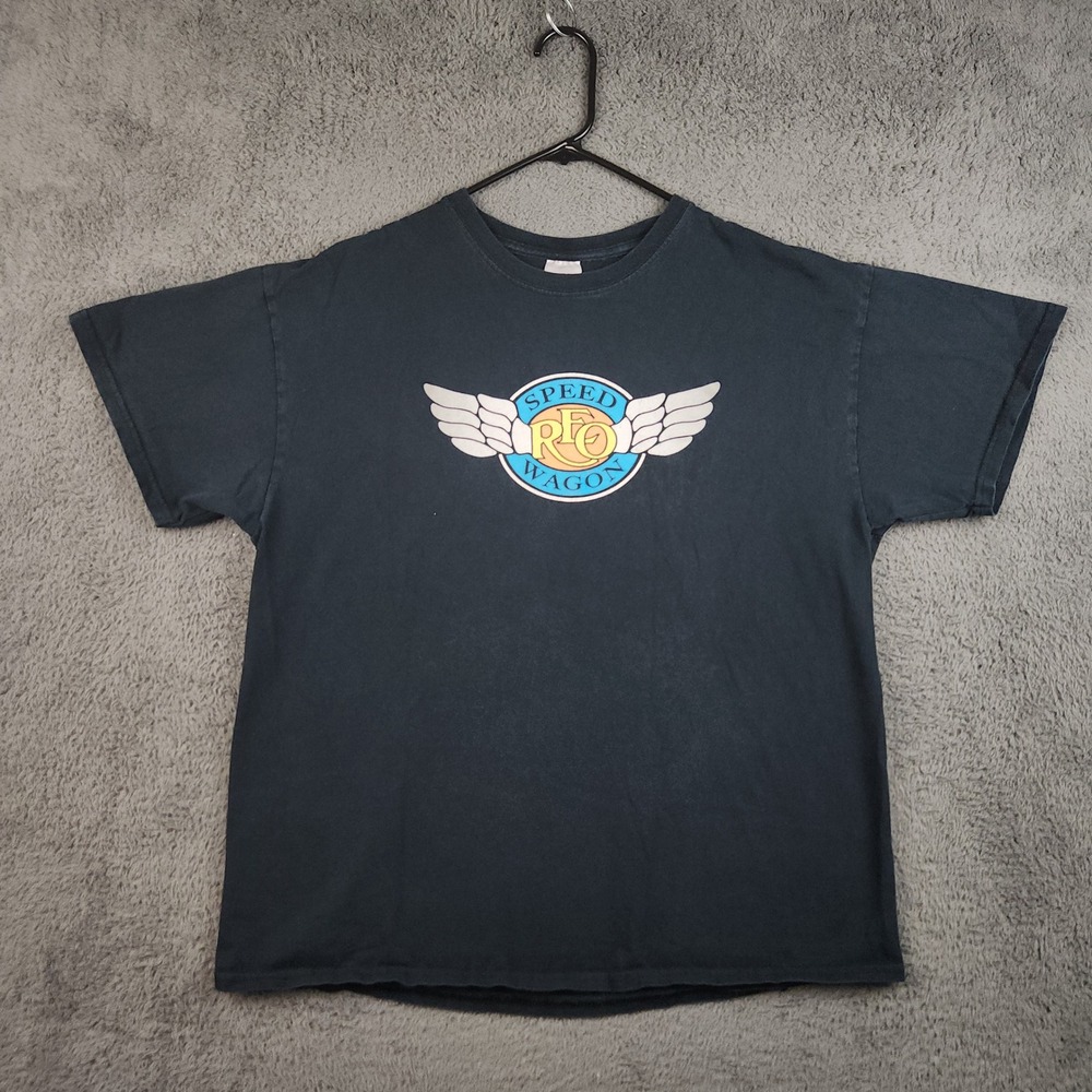 REO Speedwagon Shirt Mens Extra Large Tour Hi In Fidelity Classic Rock Band Tee